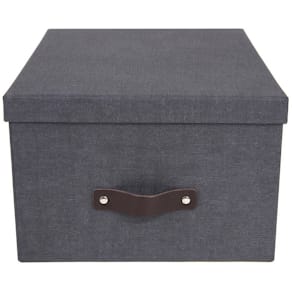 Förvaringsbox m.lock kartong Svart