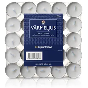 Värmeljus Liljeholmens Stearin 6H 100/fp