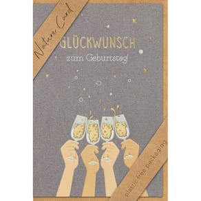 Geburtstagskarte BSB Nature Card, bunt, 11,5 x 17 cm, mit Umschlä