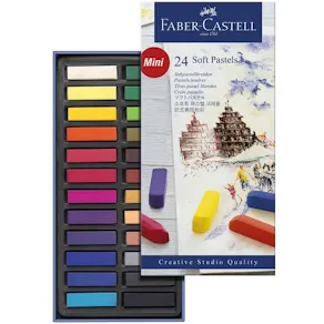 Torrpastellkritor Faber-Castell, 24 färger