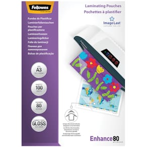 Lamineringslommer Fellowes Premium A3 80 µm, klar, 100 stk