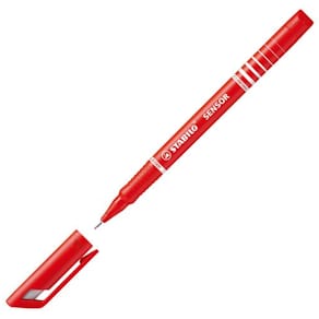 Fiberpenna STABILO Sensor Röd, 0,3mm, 10st