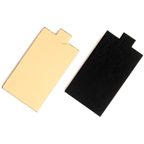 Kagepap med håndtag guld/sort, 100x56 mm, 200 stk