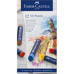 Ölpastelle Faber-Castell Goldfaber, 12 St., farbig sort.