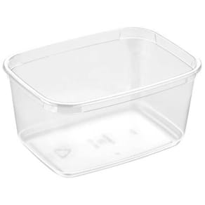 Plastbakke Færch 1-rums 650 ml, PET klar, 500 stk