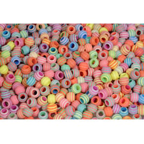 Plastpärla pastell ränder 1550/fp