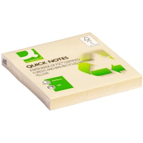 Haftnotizblock Q-CONNECT KF05609, 76 x 76 mm, gelb