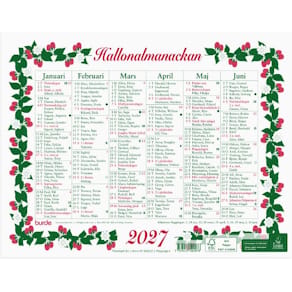 Väggkalender Lilla Hallonalmanackan 2027