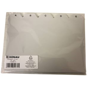 Leitregister DONAU PP, A5 quer, grau, A-Z, 25-teilig