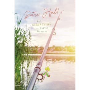 Geburtstagskarte SKORPION, Angler