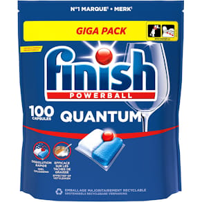Vaatwastabletten Finish Quantum Regular, pak van 100 capsules