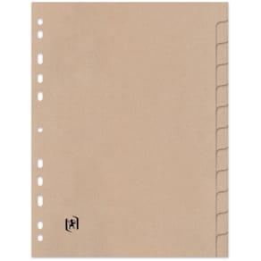 Ordnerregister Oxford, A4, 12-teilig, beige