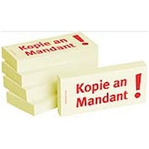 Haftnotiz BIZSTIX Business Haftnotizen 1301010155, gelb, 75x35mm,