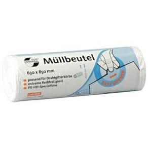 Müllbeutel Deiss Universal 80l, HDPE, 630x850mm, weiß, 40 Stück