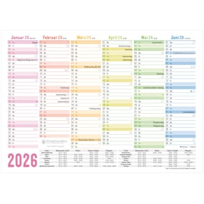 Tischkalender HÄFFT Rainbow 2026, A5 quer, bunt