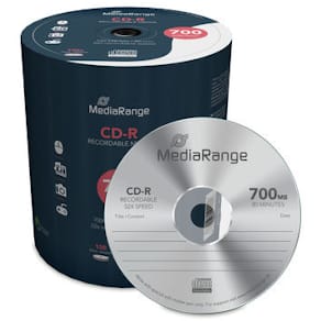 CD-R MediaRange, 100er Spindel, inkl. URA