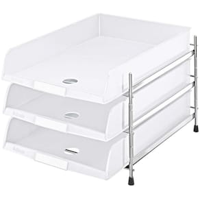 Brevbakkesæt Esselte C4 hvid, 3 bakker, palle 36 stk