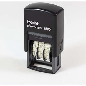 Datostempel Trodat 4810, selvfarvende, sort, 1 stk