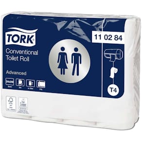 Toiletpapir Tork Advanced T4, 2-lags hvid 99 mm x 35 m, 24 rl