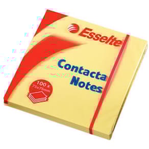 Contacta Notes 75x75 mm gul