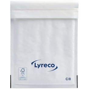 Bubbelpåse LYRECO 150x210mm vit 100/fp