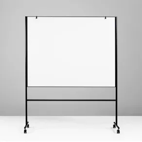 Whiteboard Lintex ONE Mobil, svart, dubbelsidig, 150x120cm