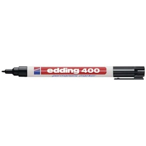 Permanent marker edding 400 1,0 mm rund, sort, 10 stk