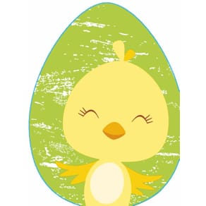 Osterserviette Paper+Design Küken im Ei, gestanzt