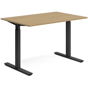 Skrivbord el 120x80 cm Ek/Svart