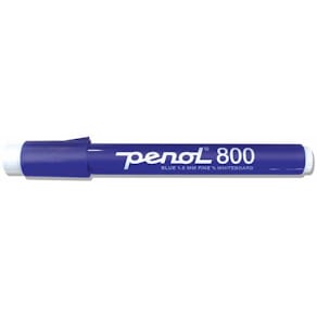Whiteboardmarker Penol 800, 1,5 mm rund spids, blå, 10 stk