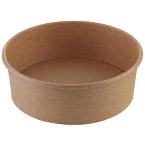 Salatskål kraft brun Ø150 x H50 mm, 50 stk