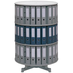 Ordnerdrehsäule REEF, 3 Etagen, grau