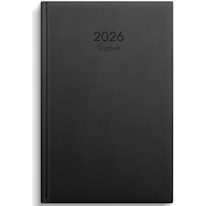 Dagbok svart konstläder 2026