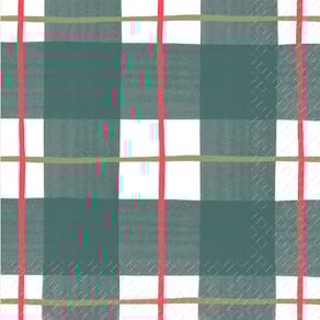 Zelltuchserviette Stewo Weihnachten, 25 x 25 cm, Karo