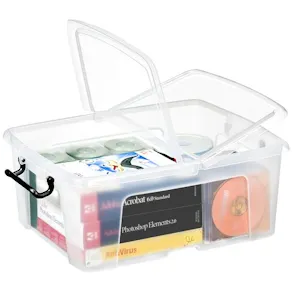 Plastlåda STRATA 24L klar med lock PP