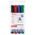 Whiteboardpenna EDDING 363, torksäker, sned, 4 färger/fp