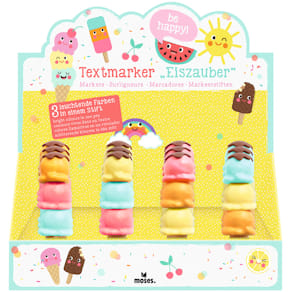 Textmarker MOSES. Be happy Eiszauber, sortiert