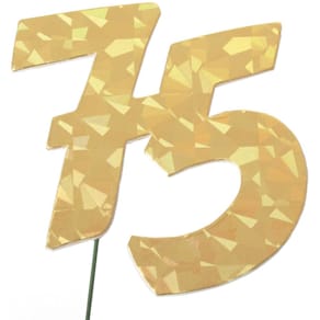 Jubiläumszahl Noname, 75, gold