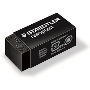 Suddgummi Rasoplast 33x16x13mm svart