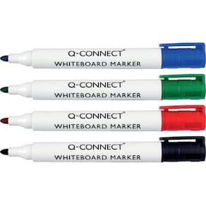 Whiteboardmarker Q-Connect, 2–3 mm, 4 St., sortiert