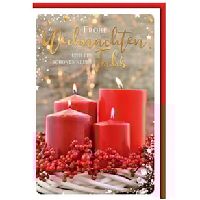 Weihnachtskarte BRAUN+COMPANY, mit Umschlag, 11,5 x 17 cm, bunt