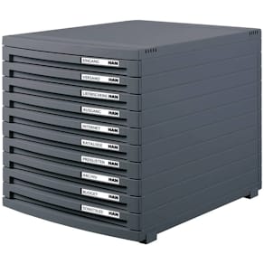 Schubladenbox HAN CONTUR, 10 Schubladen, dunkelgrau