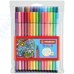 Fasermaler STABILO Pen 68, Etui, 30 Stück
