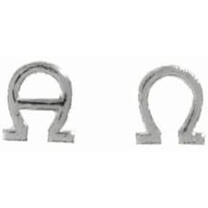 Verzierornament Alpha-Omega, silber, 15 x 15 mm