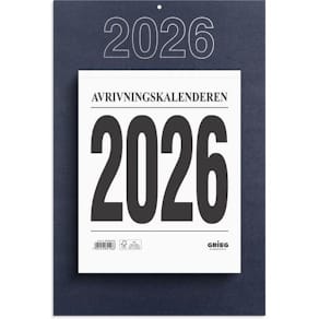 Avrivningskalender GRIEG 26 stor m/plate