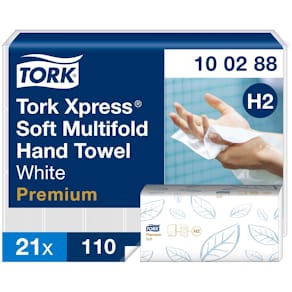 Pappershandduk TORK Xpress Premium H2, soft, blå dekor, 2310/fp