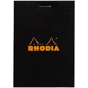 Rhodia head stapled pad black N°11 squar