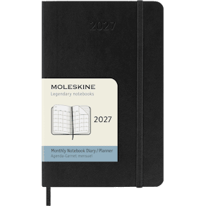 Moleskine Classic Soft 12M MonthNote Pocket Svart 2027