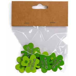 Streufigur Manufaktur Locnikar Glücksklee, Holz, 6 Stück, sort. (