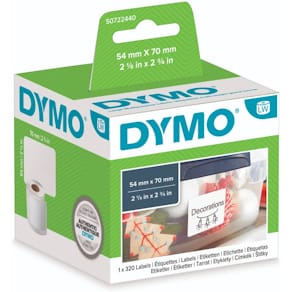 Diskettenetikett DYMO LabelWriter, 54 x 70 mm, weiß